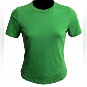 Zara Bright Green Tee Sz Small fits at waist